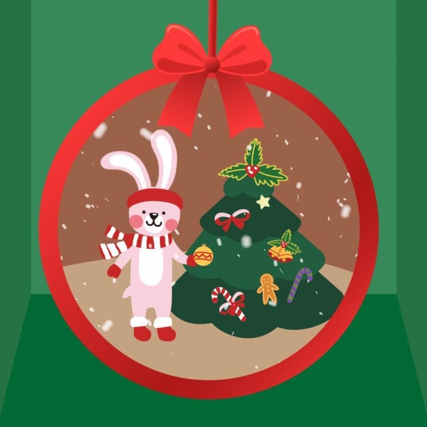 금채민 작가의 NFT 작품 '토끼의 크리스마스' 사진제공=두나무. [반응이 센 CBC뉴스ㅣCBCNEWS]